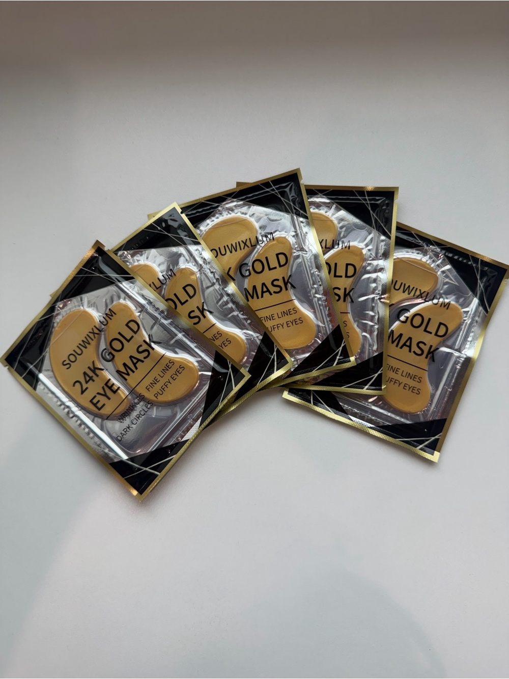 24K Gold Eye Mask Under-Eye Gel Pads - Gold